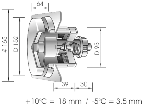 F100TDBIS IM0010586.PNG Wandventil-Innenteil Fresh 100 Thermo-dB. Filterklasse G2 (Standardfilter). Farbe: weiß, ähnlich RAL 9010.