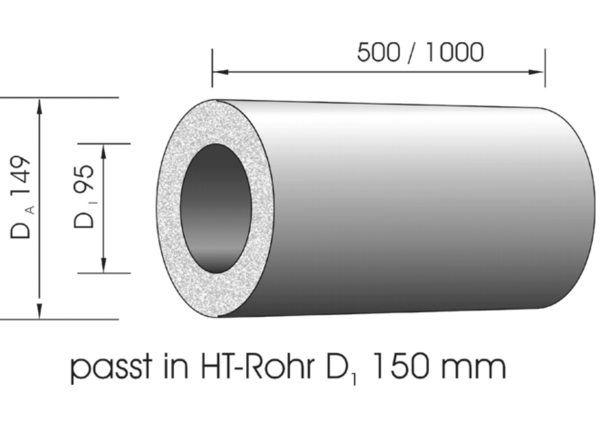 SDR100/1000 IM0010594.PNG Schalldämmrohr für Wandventil Fresh 90-dB und Fresh 100 Thermo-dB. Kann problemlos mit einem Messer auf die gewünschte Länge zugeschnitten werden.