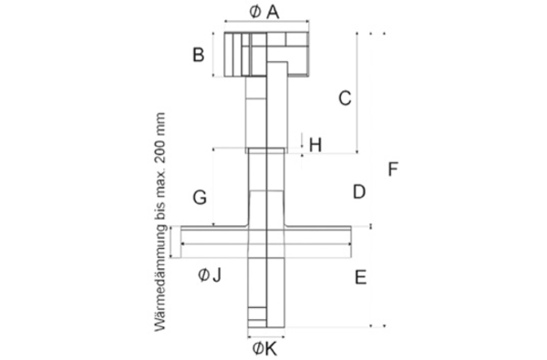 MVP-160-FW IM0012136.PNG Dachhaube DN 160 für Fortluft einschliesslich 2 Alu-Klebeflanschen AF für Flachdach (ohne Dachneigung, Warmdach) und Befestigungsschelle.