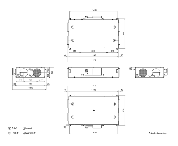 Reco-Boxx 600 Flat-L IM0017025.PNG Luft-Luft Wärmerückgewinnungs-Zentralgerät als Flachgerät zur Deckenmontage mit integriertem Sommerbypass