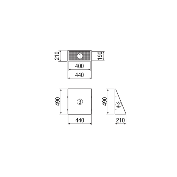 AW-AL-315-E IM0017735.PNG Wandstutzen Außenluft DN 315. Edelstahl, gebürstet.␍Geprüft nach VDI 6022 vom Hygiene-Institut.