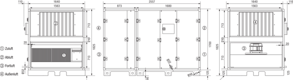 Reco-Boxx 4700 ZXR-R IM0019281.PNG Luft-Luft Wärmerückgewinnungs-Zentralgerät mit modulierendem 0-100%-Bypass.