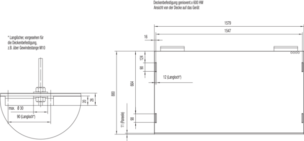 geniovent.x 600 H W-G-K3 IM0019514.PNG Dezentrales RLT Gerät mit sehr hoher Wärmerückgewinnung.  Mit Kreuz-Gegenstrom-Wärmetauscher und Vorheizregister, Außen- und Fortluftanschlüsse auf der Rückseite, Zu- und Abluft über Kanal, nicht verkleidet. CO2-Sensor im Gerät integriert. Mit App zur mobilen Geräte-Ansteuerung.