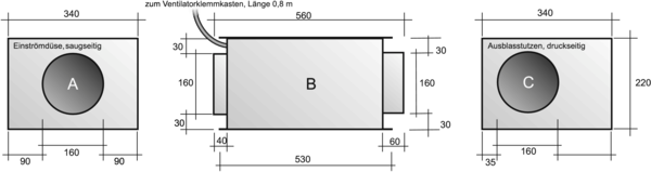 Uni-Box R-300-S IM0020205.PNG Sehr leiser zentraler Abluftventilator für Abluftanlagen mit Außenluftdurchlässen. Ideal für kleinere Wohneinheiten.