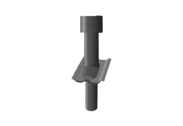 MVP-160 IM0011605.PNG Dachhaube DN 160 für Fortluft einschliesslich Dachpfanne für Dachneigung 25° - 45° und Befestigungsschelle.