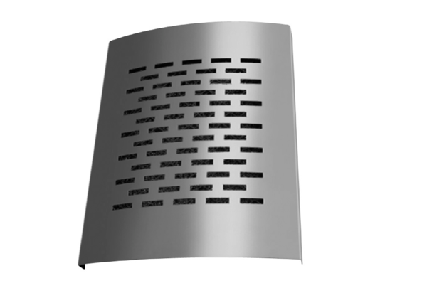 DAE-125-W IM0013453.PNG Abluftelement mit integriertem Streckmetallfilter und Luftmengenblende.