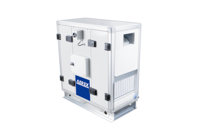 Reco-Boxx 800 ZX IM0015515.PNG Zentrale Lüftungsgeräte mit Wärmerückgewinnung in Links- oder Rechtsausführung, Innen- oder Außenmontage. Volumenstrom- oder druckkonstant von 200 bis 800 m³/h. Passivhausgeeignet.